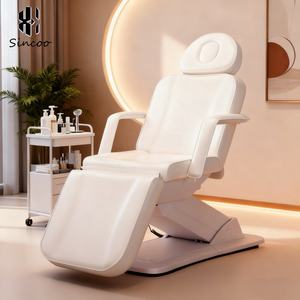 Lit de massage facial électrique moderne de luxe en cuir synthétique pliable pour salon de beauté et hôtel - Vente chaude - Product Image 1