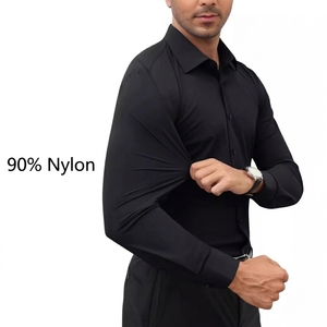 Camisa <span class=keywords><strong>de</strong></span> <span class=keywords><strong>Vestir</strong></span> <span class=keywords><strong>para</strong></span> <span class=keywords><strong>Hombre</strong></span>, 90% Nailon, 10% Elastano, Alta Elasticidad, Sin Arrugas, Corte Ajustado, Sin Costuras - Product Image 1