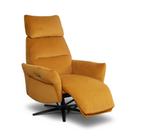 Fauteuil inclinable électrique pivotant en tissu velours, canapé simple avec appui-tête pour salon, chambre à coucher, meubles de maison