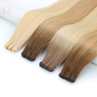 Extensions de cheveux humains vierges russes bruts à double trame, vente en gros d'usine