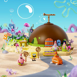 Nuovi Blocchi di Costruzione in Plastica Senbao <span class=keywords><strong>SpongeBob</strong></span> Bikini Bottom Casa dell'Ananas Compatibili con Giocattoli da Costruzione per Bambini - Product Image 1