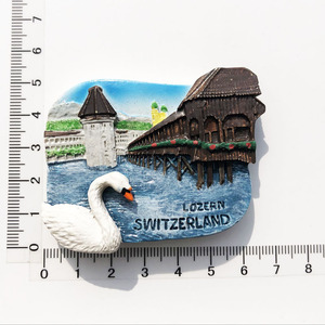 Horloge <span class=keywords><strong>coucou</strong></span> souvenir en résine avec logo personnalisé Autriche Suisse Allemagne Aimant de réfrigérateur - Product Image 6