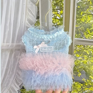 Vestito Estivo di Lusso per Cani con Bretelle, Gonna in Rete Fresca e Paillettes - Abito da Principessa per Animali Domestici - Product Image 6