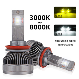 Đèn pha ô tô đổi màu 3000k-8000k điều khiển bằng ứng dụng 80W đèn tự động H11 9005 9006 H7 bóng đèn pha <span class=keywords><strong>LED</strong></span> - Product Image 3