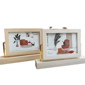 MDF Photo Frame 4*6 5*7 Flip Frame Mirror Table Creative Home Decor Gift Fashionable Style Wholesale