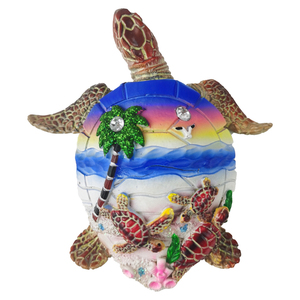 Escultura artesanal de tortuga de resina, estatua de recuerdo para turismo tropical, regalo turístico caribeño, decoración del hogar - Product Image 1