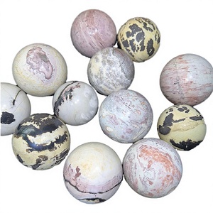 Kindfull Hot Sale Healing Stones Natural <b>Crystal</b> Craft Polished Feng Shui Energy Pink Tourmaline Sphere for Holiday Decoration - Product Image 3