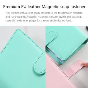 Custom Planner Work Agenda Loose <b>Leaf</b> A5a6 Macaron Color Pu Leather Cover Card Holder Budget Saving Business Notebook - Product Image 5