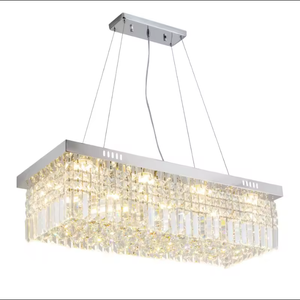 Fourniture d'usine Suspension Lumière grand argent doré Hôtel Hall Éclairage Dîner Lustres en cristal de luxe - Product Image 6