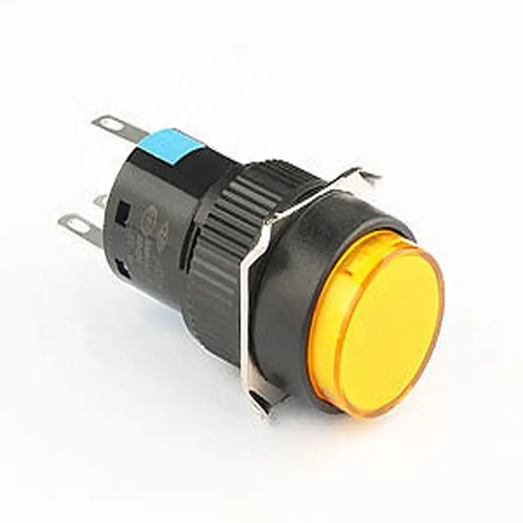 16mm mushroom pushbutton 8 pin 2 position 12v 24v control push to open electric light switch