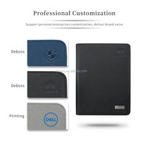 Porte-documents A4 en cuir PU imperméable avec chargeur sans fil, batterie externe 8000 mAh, câble de charge sans fil, portable, pour affaires