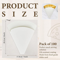 B705 grandes boîtes d'emballage en crêpe française perforées blanches papier d'emballage jetable résistant aux aliments boîte à crêpes à emporter