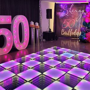 3D specchio infinito LED pista da ballo magnetica Wireless veloce configurazione DJ luce della fase di illuminazione per eventi di nozze - Product Image 5