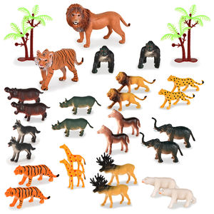 Jouets de modèles d'<span class=keywords><strong>animaux</strong></span> sauvages, figurines d'<span class=keywords><strong>animaux</strong></span> de la forêt en plastique souple, ensemble de jouets d'<span class=keywords><strong>animaux</strong></span> en PVC en vrac pour collection de zoo, jeu - Product Image 1