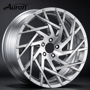 Jante en alliage d'aluminium Auron 5.25x17 Noir brillant avec rayons rouges, 2 pièces moulées, pour voiture de tourisme, amélioration et remplacement, vente en gros, jante OE - Product Image 3