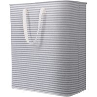Grand panier à linge pliable anti-poussière en chanvre, autoportant, imperméable, avec poignées faciles à transporter, pour salle de lavage, chambre, salle de bain, université