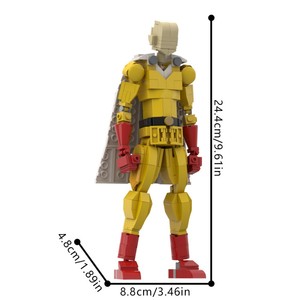 Funbuild serie Anime Mini Figure mattoncini giocattolo MOC-216325 un pugno uomo/Saitama mattoncini per bambini - Product Image 2