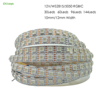 12В адресная светодиодная лента WS2815 5050 IC Dream Color с эффектом бегущих огней, 30/60/96/144 светодиодов/м, программируемая, от производителя