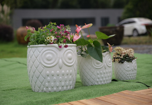 Pot de fleurs créatif en forme de hibou antique, décoration de table, ornement - Product Image 5