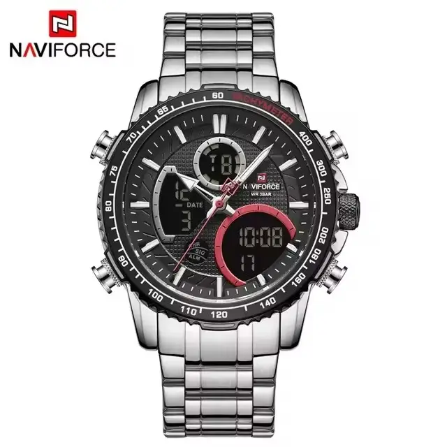 NAVIFORCE 9182 SBE relógio de pulso masculino de quartzo empresarial de alta qualidade com relógio azul masculino