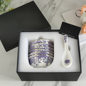 Ceramic <b>Teacup</b> <b>Set</b> Porcelain Golden Handle Coffee Tea Cup <b>Sets</b> and Saucer with Spoon for Family - Product Image 2