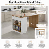 Console d'entrée moderne, meuble buffet de cuisine, îlot de comptoir en MDF avec rangement