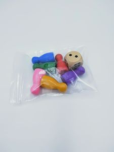 Personalizada 25x12x12MM Mini Kids Play Toys Juegos de Ajedrez Peones de Madera Coloridos con 2 Mini Dados para hasta Juegos de <span class=keywords><strong>Apuesta</strong></span> - Product Image 4