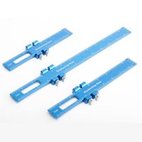 Trou traçant le travail du bois de type T piste en T autres outils t 3 pièces ensemble de règles de travail du bois
