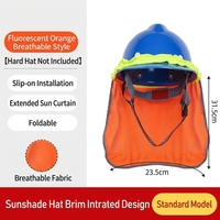Cache-cou en maille haute visibilité personnalisé Dolnesrn AQM avec bande réfléchissante pour casque de travail extérieur et protection solaire