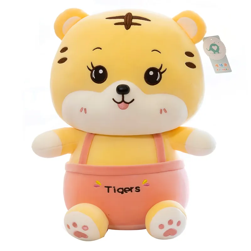 45cm Cute strap cute tiger plush toy cartoon little tiger doll children sleep pillow rag doll birthday gift