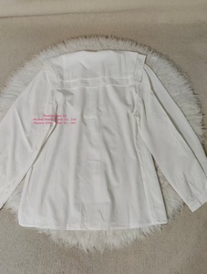 Camisa Blanca de Doble Capa con Solapa Grande <span class=keywords><strong>para</strong></span> <span class=keywords><strong>Mujer</strong></span>, Blusa Holgada de <span class=keywords><strong>Manga</strong></span> <span class=keywords><strong>Larga</strong></span> con Botones, Elegante y Casual <span class=keywords><strong>para</strong></span> Oficina - Product Image 5