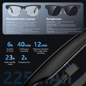 Blackview BV200 AI Smart <b>Glasses</b> 225mah <b>with</b> 8MP <b>Camera</b> BT Call Live Voice 32Gb AI Translation Smart Sunglasses - Product Image 6