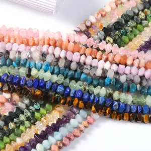 Natural Gem Stones Beaded manufacturer Amethyst Agate Garnet Pink Opal Freeform Gravel Irregular Stones Beads For Jewelry Diy