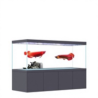Aquarium carré moderne en verre avec filtre de fond automatique pour la décoration du salon
