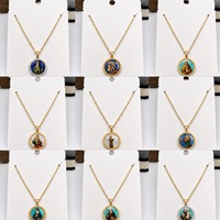 TIMEMUSE Vente en gros Collier pendentif Notre-Dame de Guadalupe en acier inoxydable Bijoux personnalisables Cadeau religieux