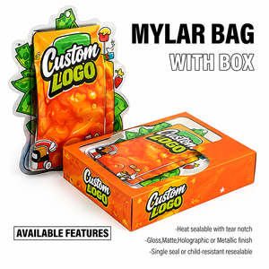Bolsas Mylar de 3.5g a prueba de olores con cierre zip, troqueladas, personalizadas, resellables, para dulces, con caja. - Product Image 3