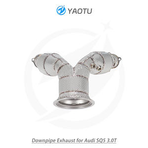 Collecteur d'échappement en acier inoxydable 304 haute performance YT avec double catalyseur <span class=keywords><strong>à</strong></span> trois voies pour Audi SQ5 3.0T avec isolation et OPF - Product Image 4