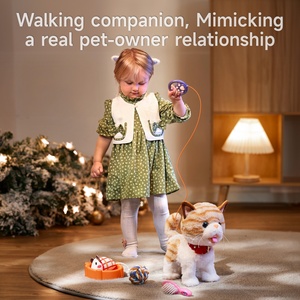 Tumama Kids Electric Pet <strong>Doll</strong> Toys 3 Years Old Baby Plush <strong>Walking</strong> Toys Battery Powered Musical Stuffed Kitty Cat Toys for Child