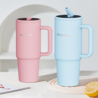 Gourde isotherme en acier inoxydable de 40 oz avec paille, forme de cola, pour cadeau de remise de diplôme, étudiants