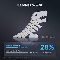 Impresora 3D FDM Anycubic Kobra 3 Max Original, Industrial, de Gran Tamaño, para Impresión de Modelos Grandes con Nivelación Automática