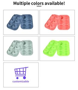 แม่พิมพ์ซิลิโคนทรงกลม 6 ช่อง สำหรับทำก้อนน้ำแข็งวิสกี้ ใช้ซ้ำได้ ปลอดสาร BPA ปลอดภัยสำหรับเครื่องล้างจาน ยืดหยุ่น ทำน้ำแข็งได้ง่าย - Product Image 6