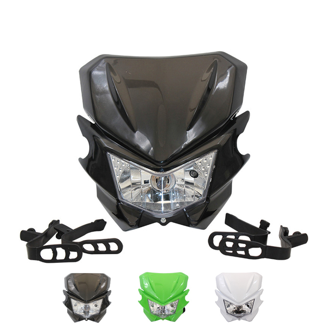 Universal Motorcycle Headlight for Kawasaki KLX125/150/250/450 CRF RMZ YZF EXC Dirt Bike Motocross Enduro Road 12v Halogen Front