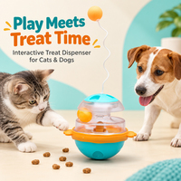 Balle d'activité pour chat à libération d'énergie, jouet d'exercice roulant, distributeur de friandises, balle de puzzle pour chat