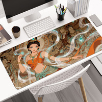 Grand tapis de souris pour jeux, surface textile, type Speed, base antidérapante, tapis de bureau pour joueurs