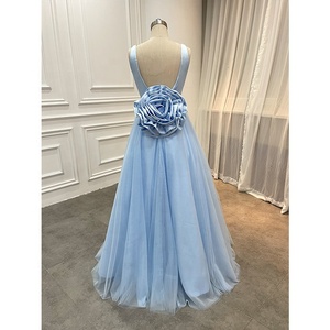 <span class=keywords><strong>Abiti</strong></span> <span class=keywords><strong>da</strong></span> <span class=keywords><strong>Damigella</strong></span> in Raso all'Ingrosso, Vestiti <span class=keywords><strong>da</strong></span> Principessa Blu con Grande Fiocco <span class=keywords><strong>per</strong></span> Bambine - Product Image 3