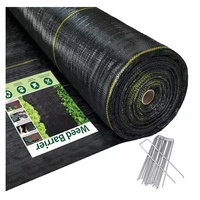Membrane géotextile tissée en PP Couvre-sol en PE Rouleau de tapis de mauvaises herbes Bloqueur de tissu anti-herbe Film de paillis-Service de coupe personnalisé