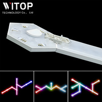 Bande lumineuse LED intelligente avec musique et synchronisation TV Kit d'éclairage d'ambiance rotatif à 360 °-Effets de constellation de bricolage et ambiance immersive
