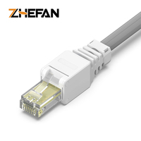 Conector Modular ZHEFAN Rj45 Macho 8p8c Cat 5e, Conector de Campo sin Herramientas para Instalación de Cables Sólidos de 23-24awg