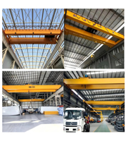 Pont roulant européen à double poutre 80T à faible hauteur de levage, VFD, faible charge par roue, modulaire pour atelier de grandes cuves sous pression