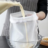 Kain Saringan Nilon Anyaman untuk Penyaringan Makanan, Dapat Digunakan Kembali, untuk Menyaring Cairan, Susu, Jus, Teh, Kantong Saringan, Elemen Filter Ultra Halus